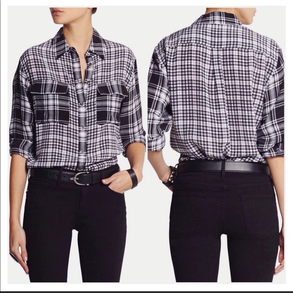 Equipment Signature Plaid silk shirt